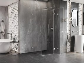 Mexen Lunar T, výklopný sprchový kút pravý 80 x 80 cm, číre sklo, chrómový profil, 834T-080-080-01-00-P