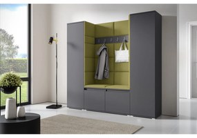 Predsieňová stena AMI 31 Bez zrkadla Grafit Olivová