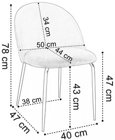Čalúnená designová stolička ForChair IV zelená