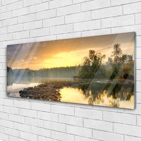 Obraz plexi Jazero kamene krajina 125x50 cm