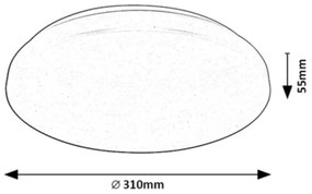 Rabalux 71035 - LED RGB Stmievateľné stropné svietidlo CERRIGEN LED/24W/230V