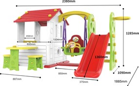 Záhradný domček 5v1 RAMIZ CHD-533 - červený
