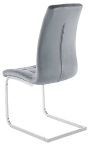 Sivé zamatové jedálenské stoličky v súprave 2 ks Lola – Støraa