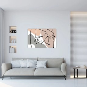 Obraz - Woman body line art N⁰2 (90x60 cm)