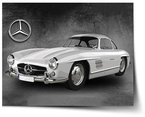 Sablio Plagát Mercedes-Benz 300 SL Sivé pozadie - 60x40 cm
