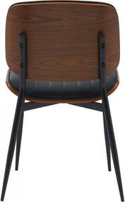 Konferenčná stolička Tiffin koženka - Orech / Čierna