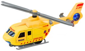 LEAN TOYS Záchranársky vrtuľník, kovový – 3 typy