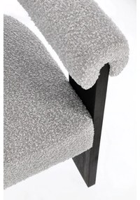 AGAPE ČALÚNENÉ KRESLO grey/black
