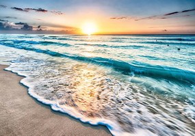 Fototapeta - Pláž - západ slnka (254x184 cm)