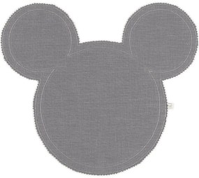 Ľanové prestieranie myš tmavosivá so zlatou 39x35cm