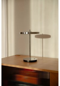 LED stolová lampa so stmievačom v striebornej farbe s kovovým tienidlom (výška 31 cm) Asteria Move – UMAGE