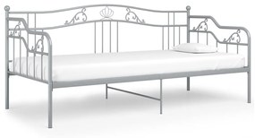 vidaXL Rám rozkladacej pohovky sivý kovový 90x200 cm