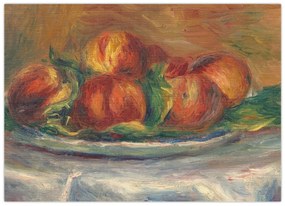 Sklenený obraz - Auguste Renoir, Peaches on a  Plate, reprodukcia (70x50 cm)