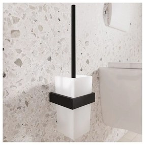 STEINBERG 460 súprava na čistenie toalety, nástenná verzia, matná čierna/biela, 4602903S