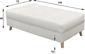 Krémový menčestrový taburet Ariella – Ropez