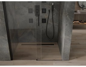 Mexen OMEGA posuvné sprchové dvere do otvoru 160 cm, čierna-transparentná, 825-160-000-70-00