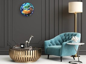 Nástenné hodiny Globe modré