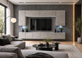 Obývacia stena 300 cm TV/RTV sivá antracit grafit  IMP PRIMO 2/5/W/GW1/0/0