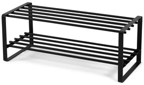 Čierna kovová skrinka na topánky 70x29x27 cm Rex – Spinder Design