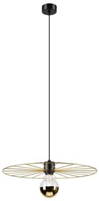 Luster na lanku MONTANA 1xE27/15W/230V pr. 45 cm zlatá/čierna