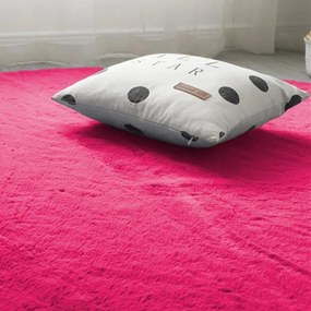 Protišmykový koberec RABBIT tmavoružový kruh