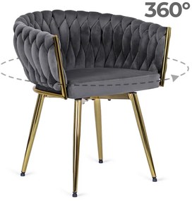 PROXIMA.store - Otočné jedálenské kreslo RUBI FARBA: sivá