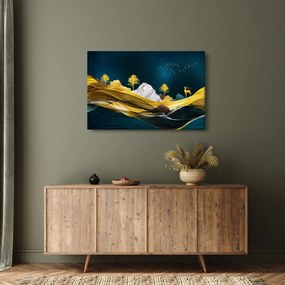 Obraz - Jeleň v krajine (90x60 cm)