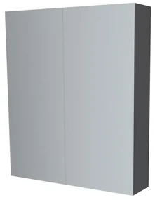 Mereo, Mereo Kúpeľňová zrkadlová skrinka 60 cm, galerka, 2 x dvierka, Multidecor, Šedá diamant, MER-CN798G62SEDD