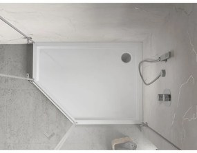 Mexen Flow+, päťuholníková sprchová vanička, pravá, 90 x 80 cm, biela lesklá, 46P108090RH