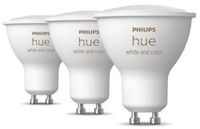 PHILIPS HUE Múdra LED stmievateľná žiarovka HUE s funkciou RGB, GU10, 4,3 W, 350lm, teplá biela-studená biela, 3