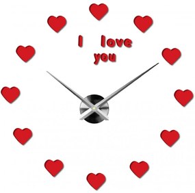 Moderné nalepovacie nástenné hodiny | 3D hodiny 12P014-Wanduhr HEU-