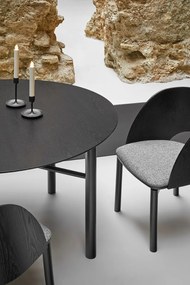 Okrúhly jedálenský stôl junco čierny ø 120 x 75 cm MUZZA