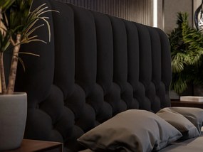 PROXIMA.store - Luxusná čalúnená posteľ PERLA ROZMER: 200 x 200 cm, TYP ROŠTU: DREVENÝ ROŠT