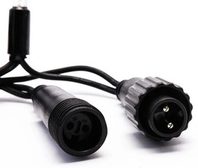 DECOLED Svetelná girlanda pre žiarovky s päticou E27 - 10 m, 10 objímok, IP67, čierny kábel