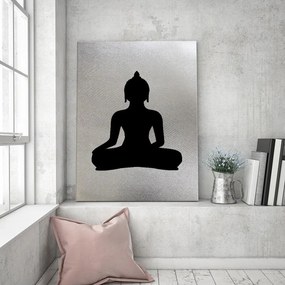 Obraz na plátně Černý zenový Buddha - 80x120 cm