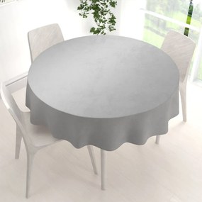 Biante Zamatový okrúhly obrus Velvet Premium SVP-027 Svetlo sivý Ø 50 cm