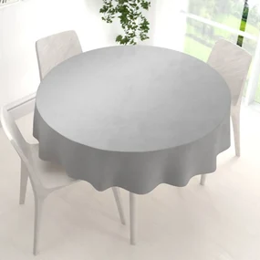 Biante Zamatový okrúhly obrus Velvet Premium SVP-027 Svetlo sivý Ø 90 cm
