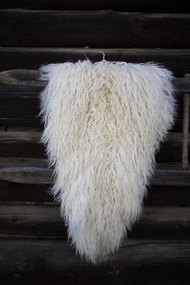Luxusná ovčia  kožušina švédska ovca biela