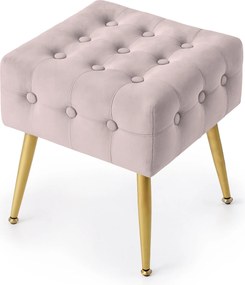 Taburet Quadra pudrově růžový