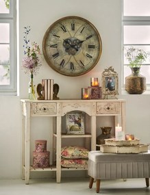 Krémový fotorámček s kvetinami a motýliky - 22*2*27 cm / 15*20 cm