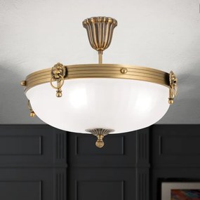 Orion DL 7-523/43 - Prisadený luster ROCCA 4xE27/60W/230V pr. 43 cm bronz/biela