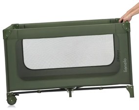 Lionelo - Cestovná postieľka JASMIN EASY FOLD Olivovo zelená