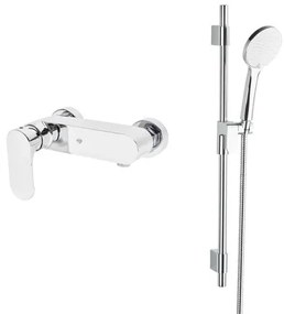 Sprchová batéria SAT Fusion so sprchovacím setom 150 mm chróm SATBSFU268CPSET