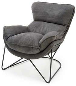 VOLKER leisure armchair dark grey/ black