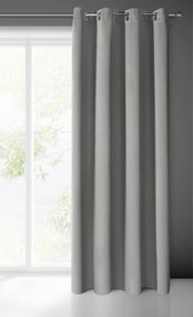 ZATEMŇOVACÍ ZÁVES NA KRÚŽKOCH LOGAN 135X250 CM STRIEBORNÁ