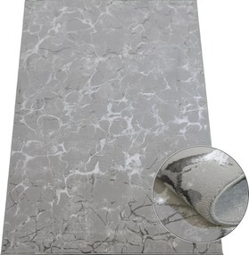 Koberec Esprit 3601 GREY – sivý obdĺžnikový koberec s vzorom Rozmer: 240x330 cm