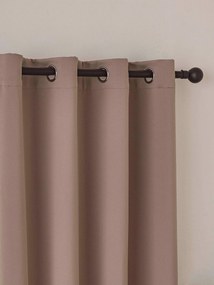 Blackout závesy Elias cappuccino - 140 × 280 cm (2 ks) - krúžky