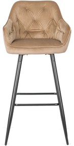 Barová židle Salem 53 cm béžová/černá
