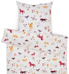 Detská posteľná bielizeň z renforcé, koníky, štandardná veľkosť