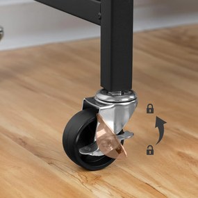 Koš na prádlo Vasagle Pietro 119 l hnědý/černý